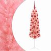 vidaXL Dirbtinė siaura Kalėdų eglutė su žaisliuku 150 cm 150 LED
