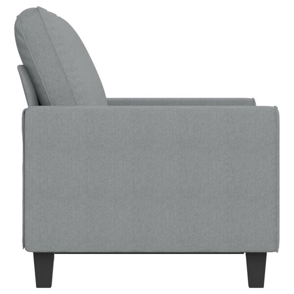 vidaXL Dvivietė sofa, &scaron;viesiai pilkos spalvos, 120cm, audinys