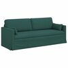 vidaXL Sofa 2 pcs Tamsiai žalia