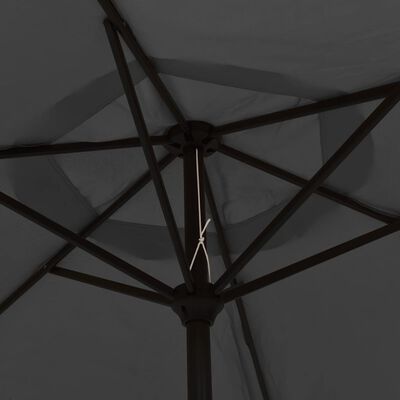 vidaXL Lauko skėtis su metaliniu stulpu, 300 cm, antracito spalvos