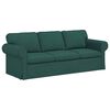 vidaXL Sofa 2 pcs Tamsiai žalia 215 x 82 x 80 cm audinys