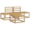 vidaXL Lauko sofos komplektas 3 pcs Balta Kietos akacijos mediena