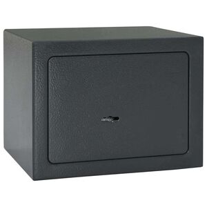 vidaXL Seifo dėžė su užraktu Tamsiai pilka 23 x 17 x 17 cm Plienas