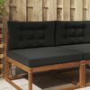 vidaXL Lauko sofa pagalvėlė 2 pcs Juodas Poliesteris