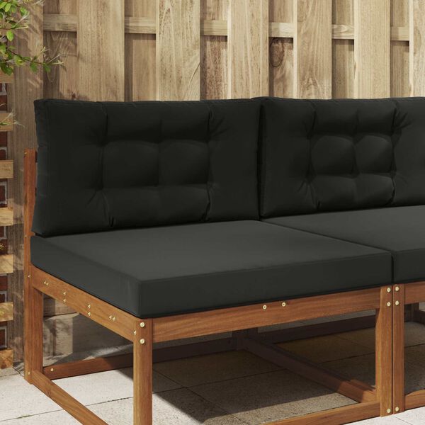 vidaXL Lauko sofa pagalvėlė 2 pcs Juodas Poliesteris