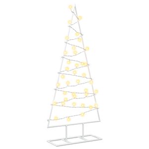vidaXL Metalinis Kalėdų medis KUOPIO 90 cm &Scaron;ilta balta Plienas Balta