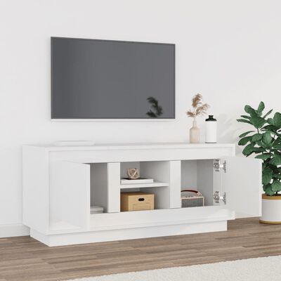 vidaXL Televizoriaus spintelė, baltos spalvos, 102x35x45cm, mediena