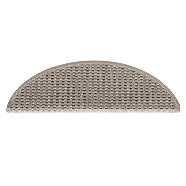 vidaXL Lipnūs laiptų kilimėliai, 15vnt., platinos spalvos, 56x17x3cm