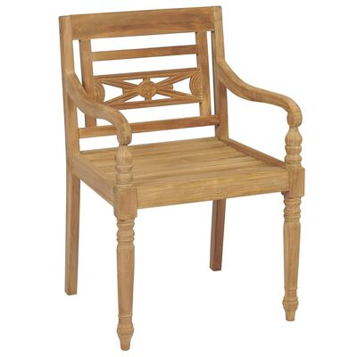 vidaXL Batavia kėdės, 8vnt., tikmedžio medienos masyvas (4x43051)