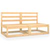 vidaXL Dvivietė sodo sofa, pu&scaron;ies medienos masyvas