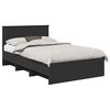 vidaXL Lovos rėmas su galvūgalio Juoda 120 x 123 cm Apdirbta mediena