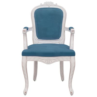 vidaXL Valgomojo kėdės, 2vnt., mėlynos, 62x59,5x100,5cm, aksomas