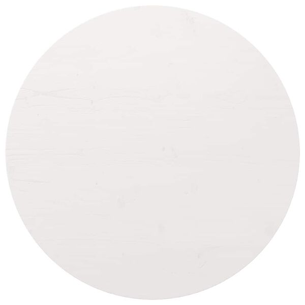 vidaXL Stalviršis, baltas, skersmuo 90x2,5cm, pušies medienos masyvas