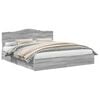 vidaXL Saugos lova Pilkas Sonoma 200 x 200 cm Apdirbta mediena