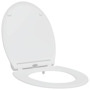 vidaXL Tualeto sėdynė Balta 45,5 x 37,5 x 3,8 cm Duroplastas