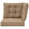 vidaXL Lauko sofa pagalvėlė 3 pcs Taupe Poliesteris