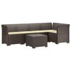 vidaXL 5-vietė sodo sofa su pagalvėlėmis Rataninio i&scaron;vaizdos PP