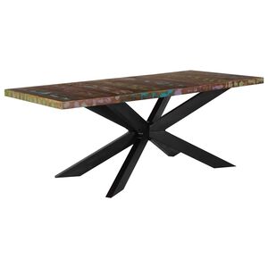 vidaXL Valgomojo stalas, 180x90x76cm, perdirbtos medienos masyvas
