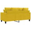 vidaXL Dvivietė sofa, geltonos spalvos, 140cm, aksomas