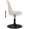 vidaXL Pasukamos valgomojo kėdės, 6vnt., kreminės spalvos, aksomas