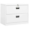 vidaXL Spintelė dokumentams, baltos spalvos, 90x46x72,5cm, plienas