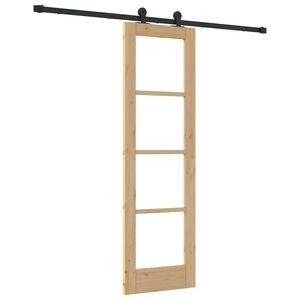 vidaXL Slankios durys ORKDAL 61 x 198,5 cm Natūrali ir juoda