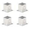 vidaXL Stulpų pagrindai, 4vnt., galvanizuotas metalas, 121mm