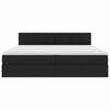 vidaXL Lova su daiktų laikymo vieta ir čiužiniu Juoda 200 x 200 cm
