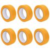 vidaXL Dažytojo maskavimo juostos 6 pcs Geltona 38mm x 50m Popierius