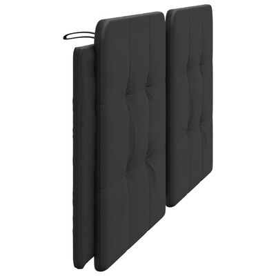 vidaXL Galvūgalio pagalvėlė, juodos spalvos, 200cm, dirbtinė oda