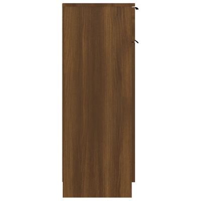 vidaXL Vonios spintelė, ruda ąžuolo, 32x34x90cm, apdirbta mediena