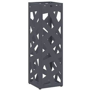 vidaXL Lietaus skėtis stovas Antracito 15,5 x 15,5 x 49 cm Plienas