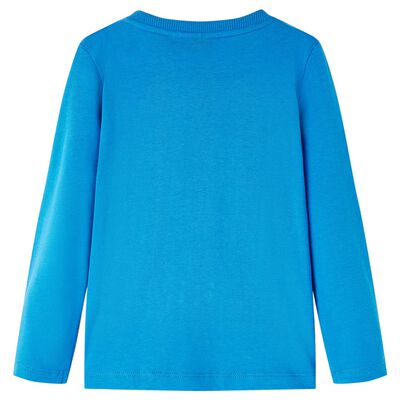 Vaikiški marškinėliai ilgomis rankovėmis, kobalto mėlyni, 92 dydžio