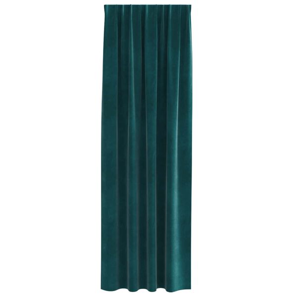 vidaXL Užtemdymo užuolaidos 2 pcs Tamsiai žalia 140 x 260 cm Aksomas