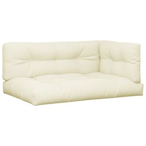 vidaXL Palečių pagalvėlės, 5vnt., kreminės spalvos, audinys