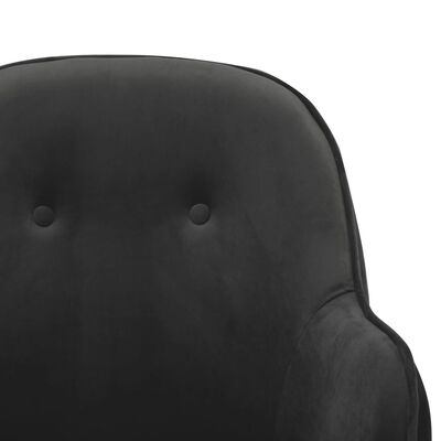 VidaXL Supama kėdė, tamsiai pilkos spalvos, aksomas