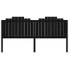 vidaXL Lovos galvūgalis, juodas, 206x4x110cm, pu&scaron;ies medienos masyvas