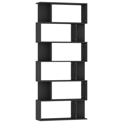 vidaXL Spintelė knygoms/kambario pertvara, juoda, 80x24x192cm, mediena