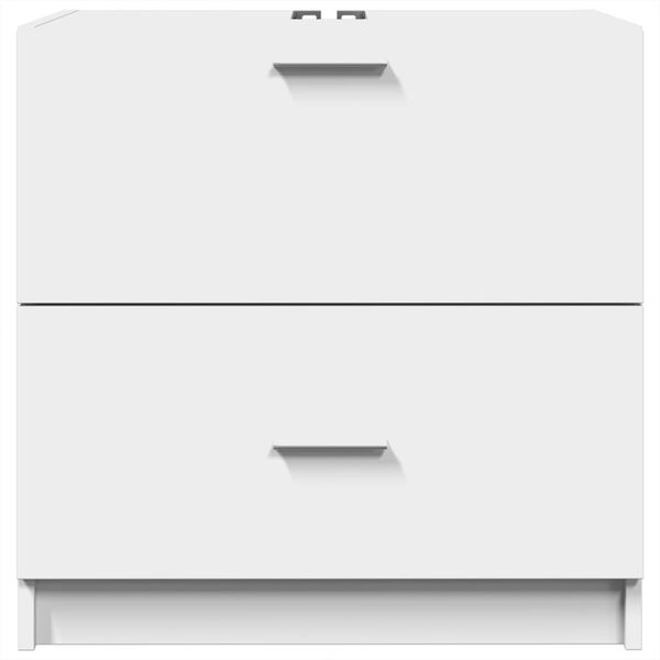 vidaXL Spintelė praustuvui, balta, 59x37x59cm, apdirbta mediena