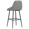 vidaXL Baro taburetės, 2vnt., &scaron;viesiai pilkos spalvos, aksomas
