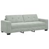 vidaXL Trivietė sofa, &scaron;viesiai pilka, 220x78x80 cm, aksomas