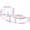vidaXL Lovos rėmas be čiužinio, Zadar, rudos, 100x200cm, dirbtinė oda