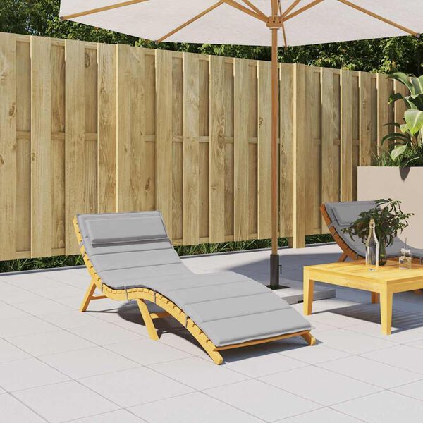 vidaXL Saulės gulto čiužinukas, pilkas, 180x60x4cm, oksfordo audinys