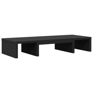 vidaXL Monitoriaus stovas, juodas, 60x24x10,5cm, apdirbta mediena