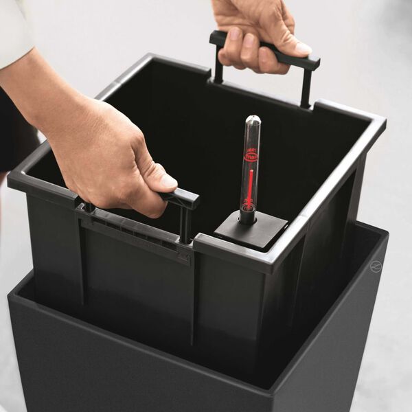 LECHUZA Vazonas Cubico 30 ALL-IN-ONE, anglies spalvos, 18184