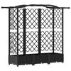 vidaXL Pakeltas lovas su trelėmis ir stogu Juoda 163 x 40 x 123 cm PP