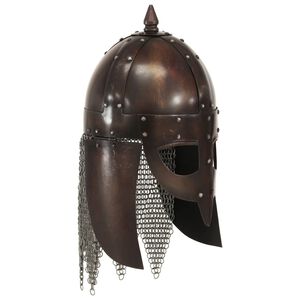 vidaXL Vikingų kario &scaron;almas, vario, plienas, antikvarinė kopija
