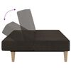vidaXL Dvivietė sofa-lova, tamsiai rudos spalvos, audinys
