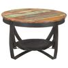 vidaXL Kavos staliukas, skersmuo 68x43cm, perdirbtos medienos masyvas