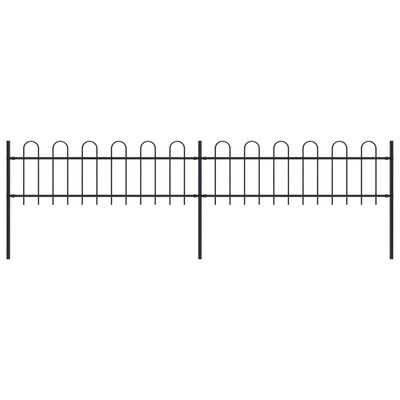vidaXL Sodo tvora su apvaliais viršugaliais, juoda, 3,4x0,6 m, plienas